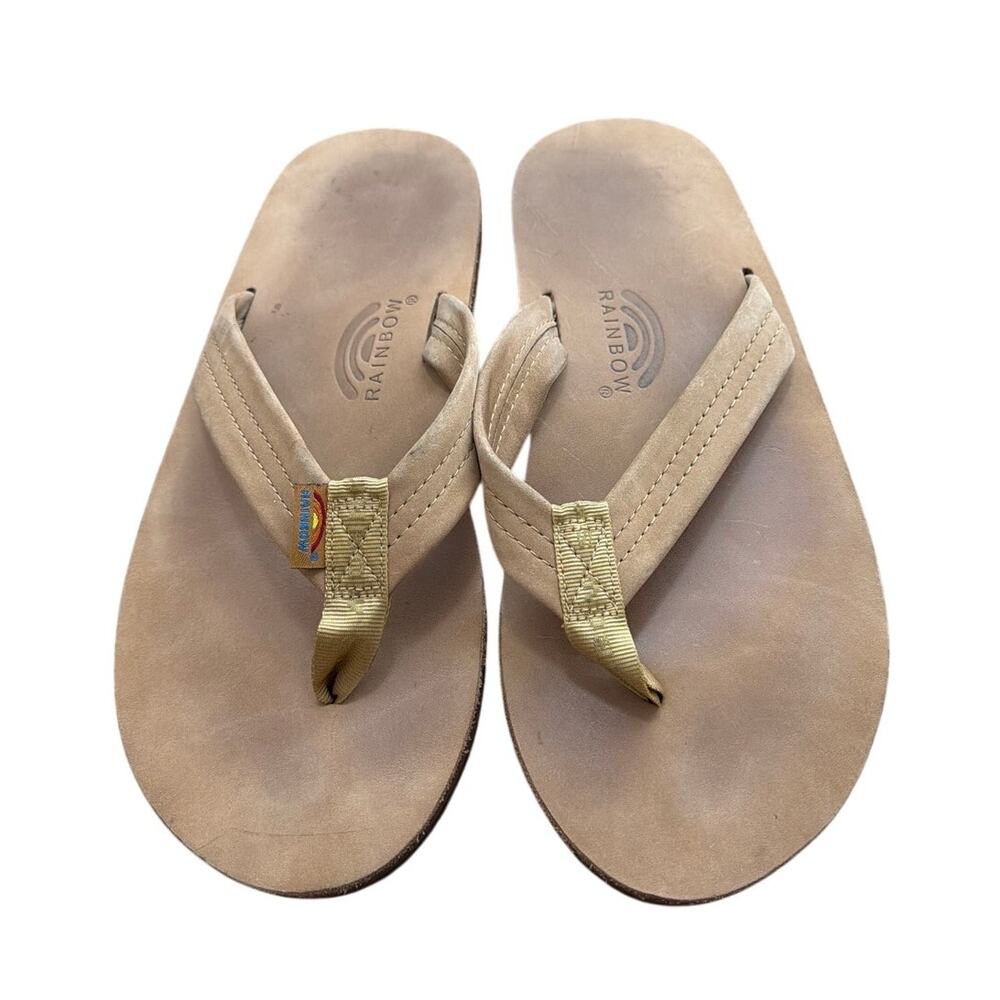 Rainbow Mens 301ALTS Single Layer Premier Leather Arch Flip Flop Sandals Sz XXL